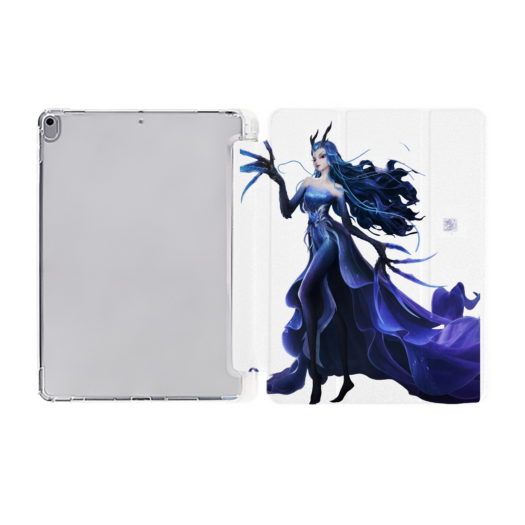 （画像用） Ne Zha 2 ナタ 魔童の大暴れ IPad ケース ペン収納付き 三つ折りスタンド PUレザー×シリコン 対応機種9.5/10.5/10.9インチ
